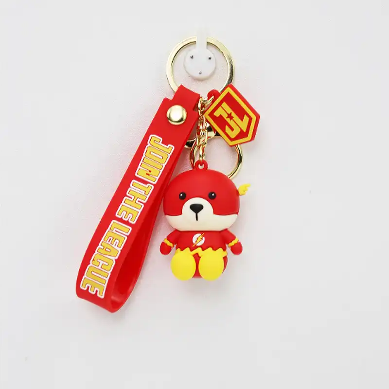 3D three-dimensional cartoon bear soft rubber doll keychain car bag keychain pendant creative small gift第5张