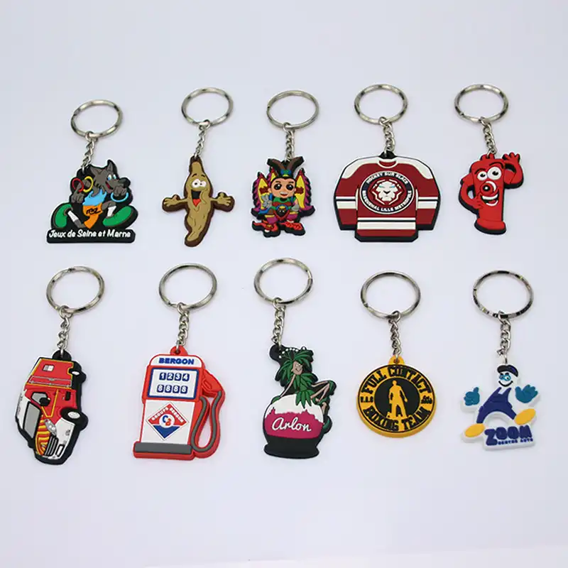 pvc软胶硅胶钥匙扣平面立体卡通公仔人物风景钥匙扣 厂家定制第1张