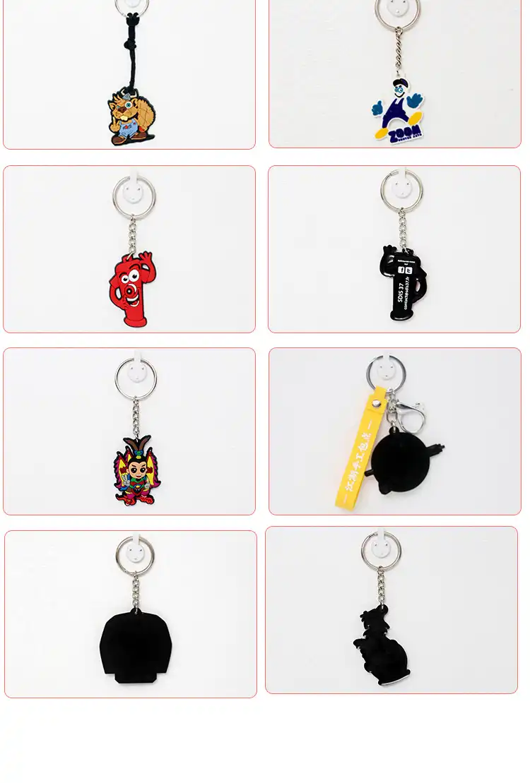 Cartoon animation keychain PVC keychain, single-sided keychain, single-sided Epoxy key accessories factory receives foreign trade customization orders第3张