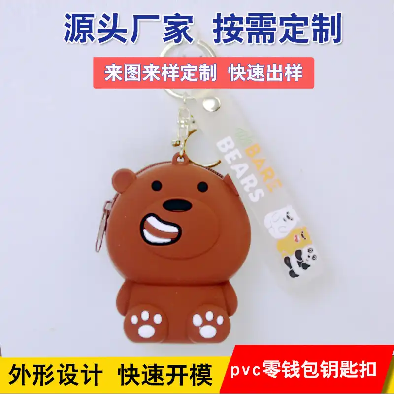 小物品硅胶包系列PVC收纳包钥匙扣配件批发硅胶零钱包外形可设计 接外贸定制单第2张