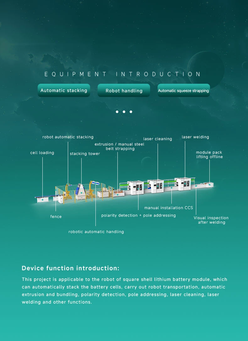 Square shell lithium battery industrial and commercial energy storage module PACK automatic production line, square shell battery pack production lineThe 3th one