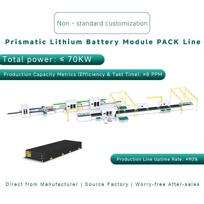 新能源方壳锂电池PACK全自动生产线 电池模组装配线