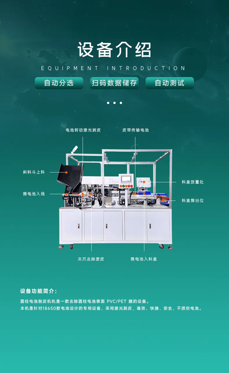 圆柱电池剥皮机 单只锂电池自动激光脱膜机第13张