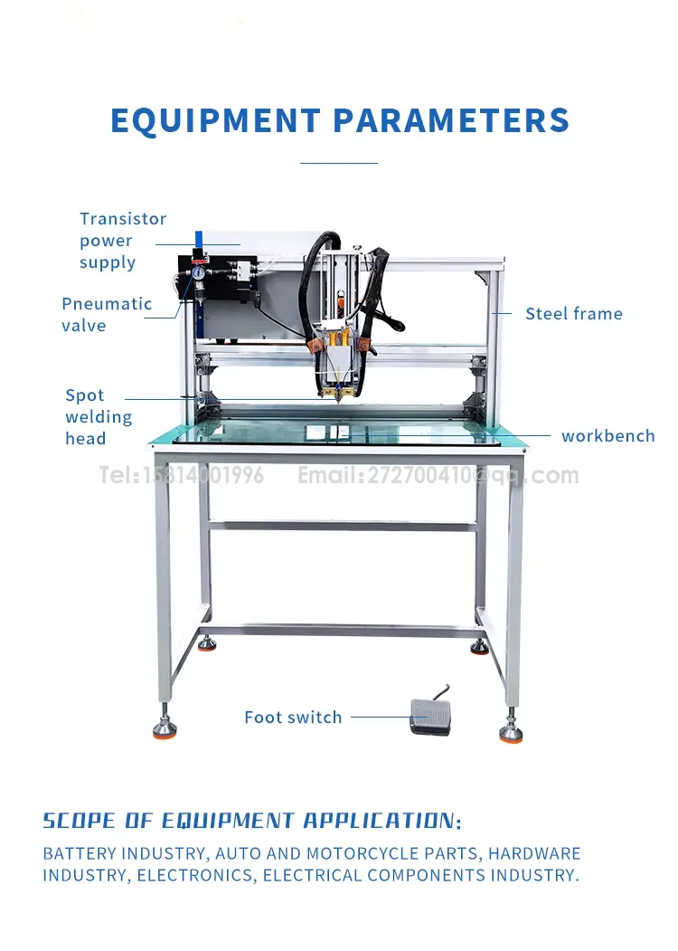Máy hàn điểm pin bóng bán dẫn giàn Máy hàn điểm pin lithiumĐầu tiên3chang