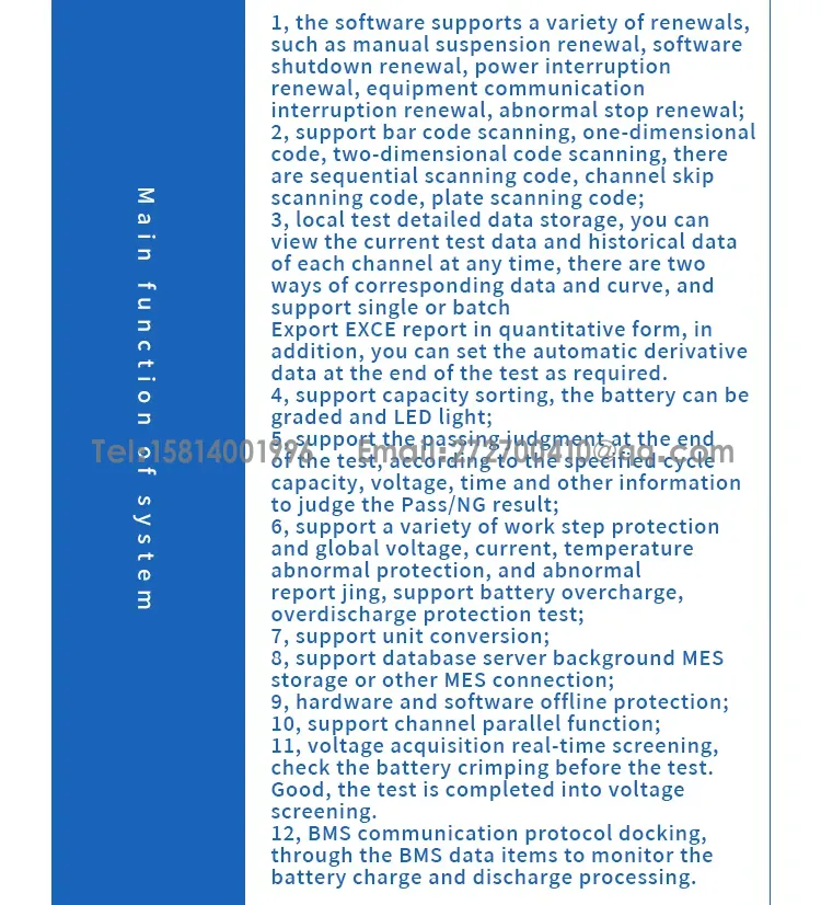 Năng lượng phản hồi tiết kiệm năng lượng tủ lão hóa pin thiết bị kiểm tra pinĐầu tiên6chang